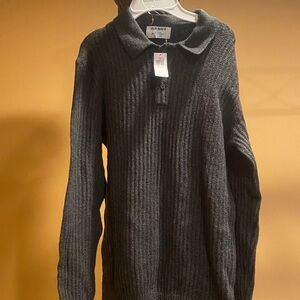 Old Navy Men's Charcoal Ribbed Sweater